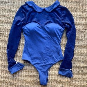 AMAIO SWIM collared long sleeve one piece